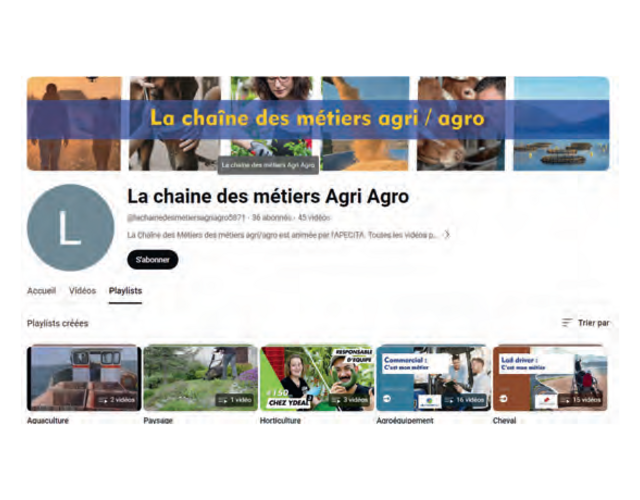 La chaîne youtube Des métiers agri/agro