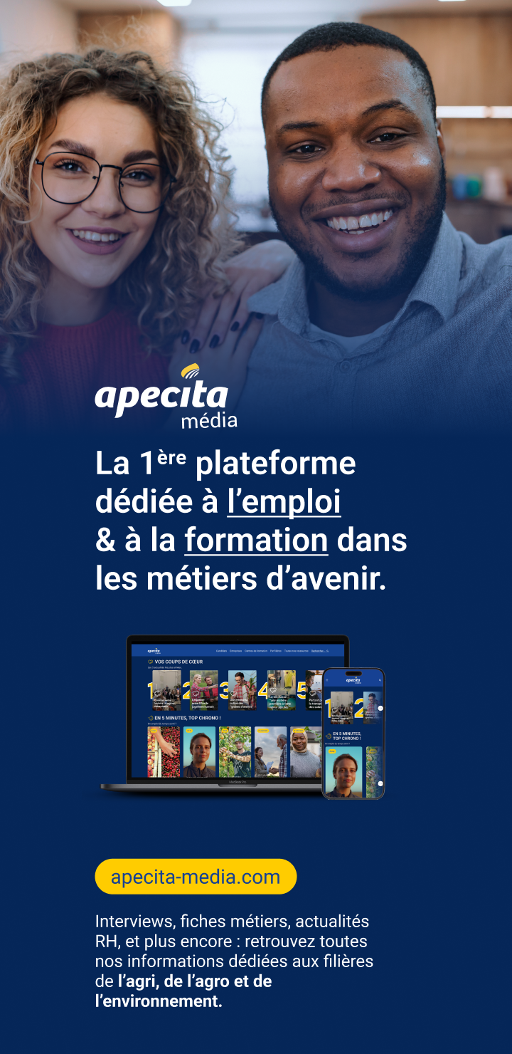 Découvrez notre nouvelle plateforme, Apecita Média. Le 1er média d'information dédié à l'emploi dans les filières de l'agriculture, l'agroalimentaire et de l'environnement.